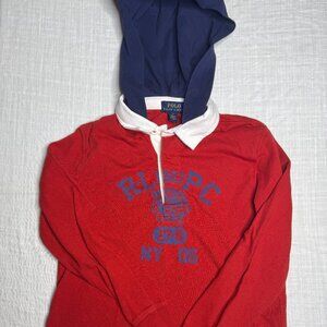 Polo Ralph Lauren 1967 Red and Blue Pullover Hoodie size 7